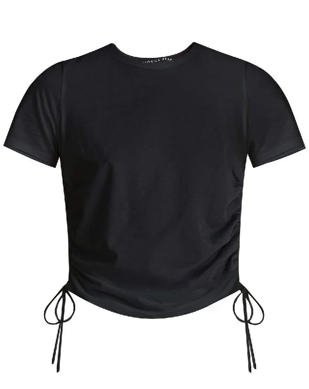 Tazi Ruched Tee - Black