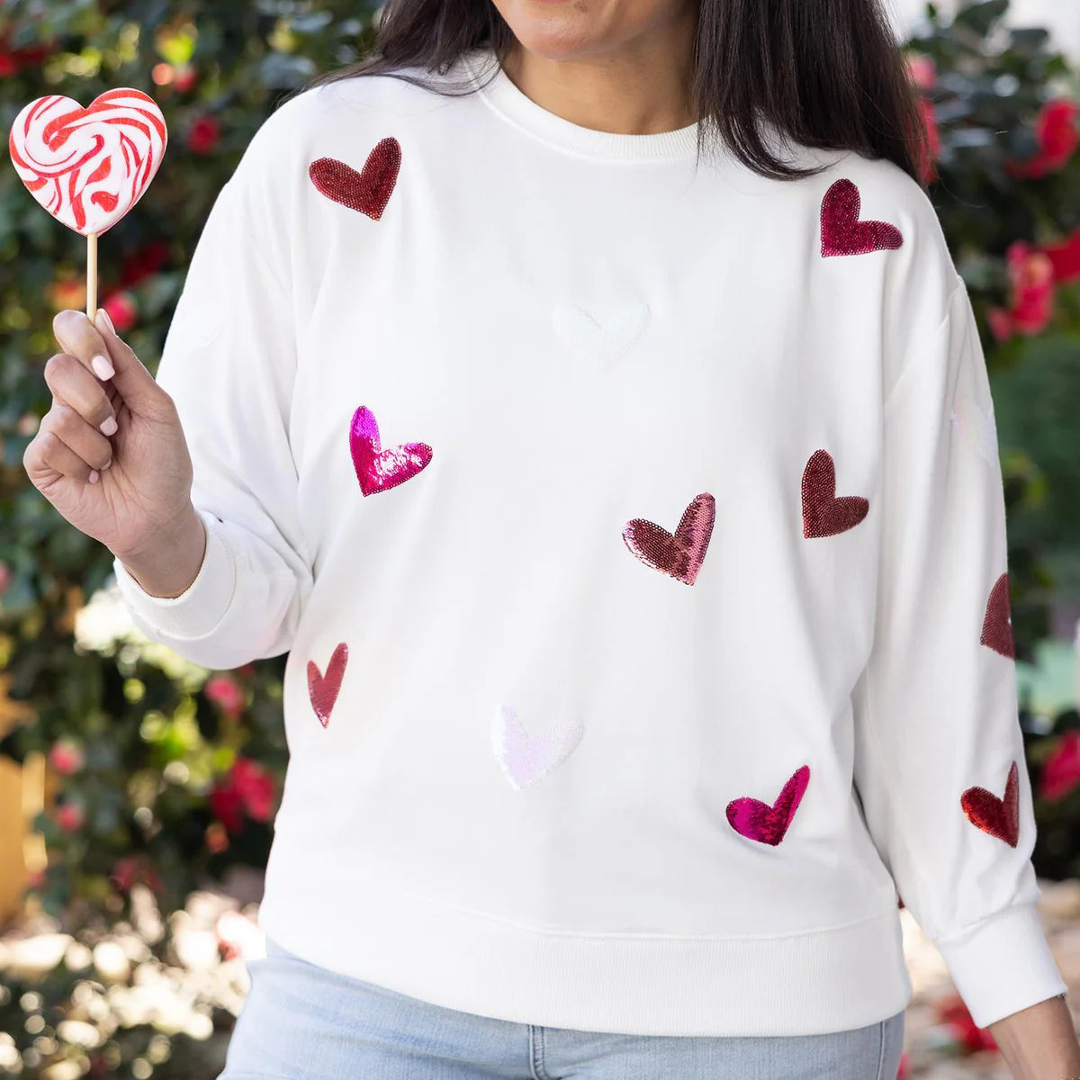 Sarah Hearts Sweatshirt