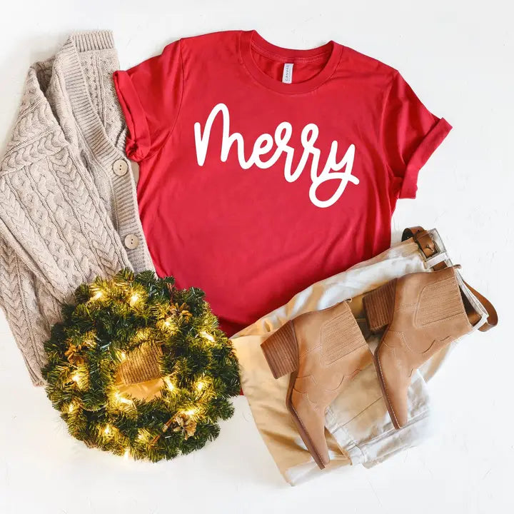 Red Christmas Merry Tshirt