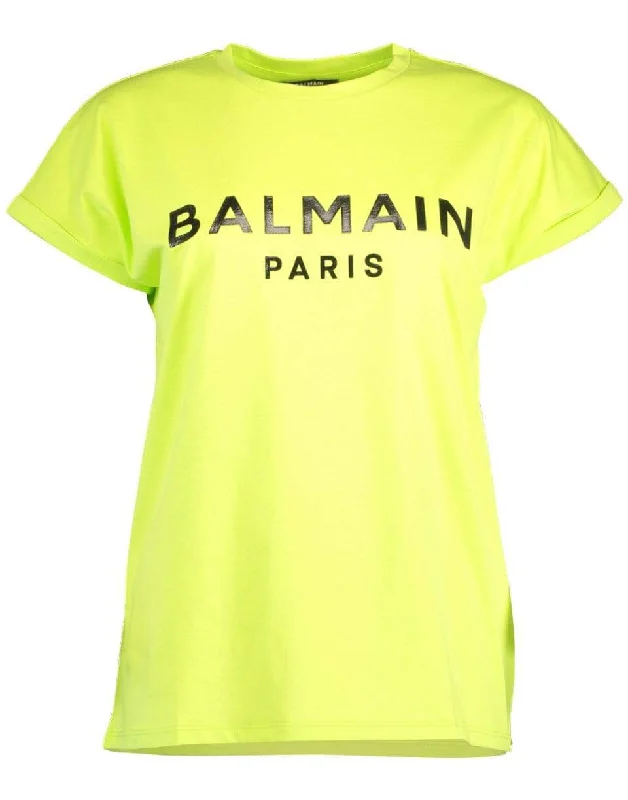 Neon Balmain Logo T-Shirt