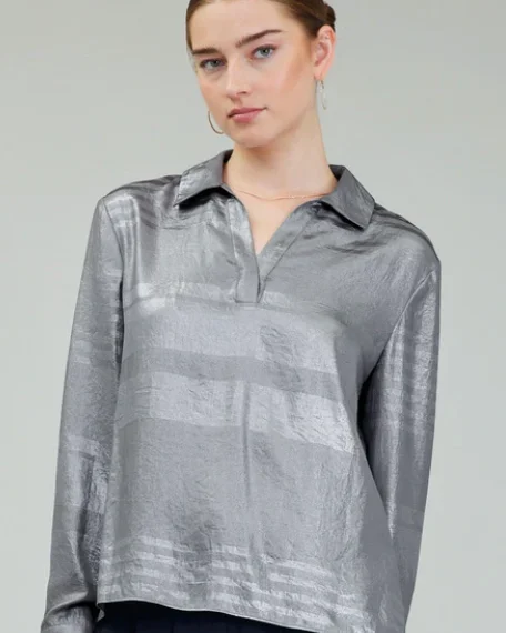 Holiday Shimmer Top - Silver