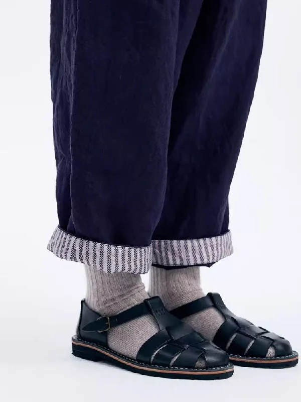 Workwear Blue Small Leg Casual Pants [s0000007954]