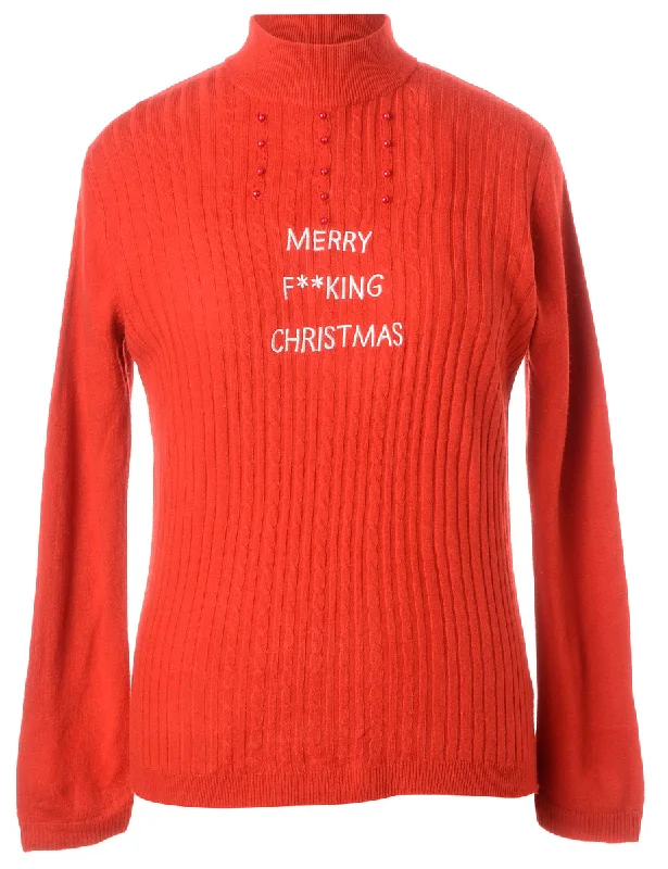 Label Merry F**king Christmas Sweater