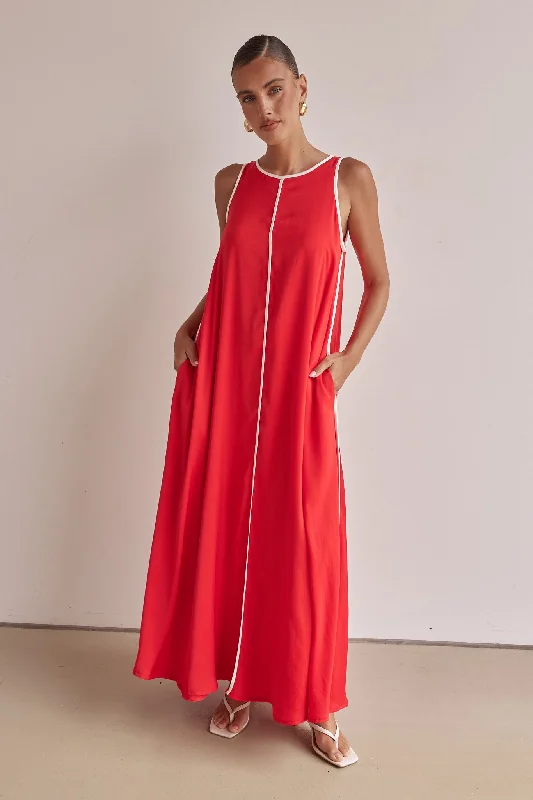 Palos Maxi Dress (Red)