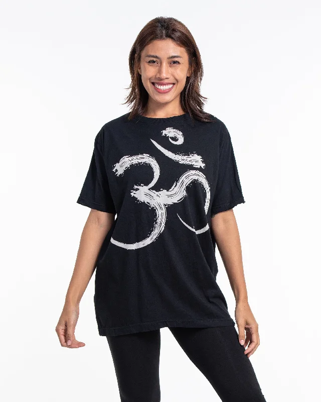 Unisex Om Tattoo Cotton T-Shirt in Black