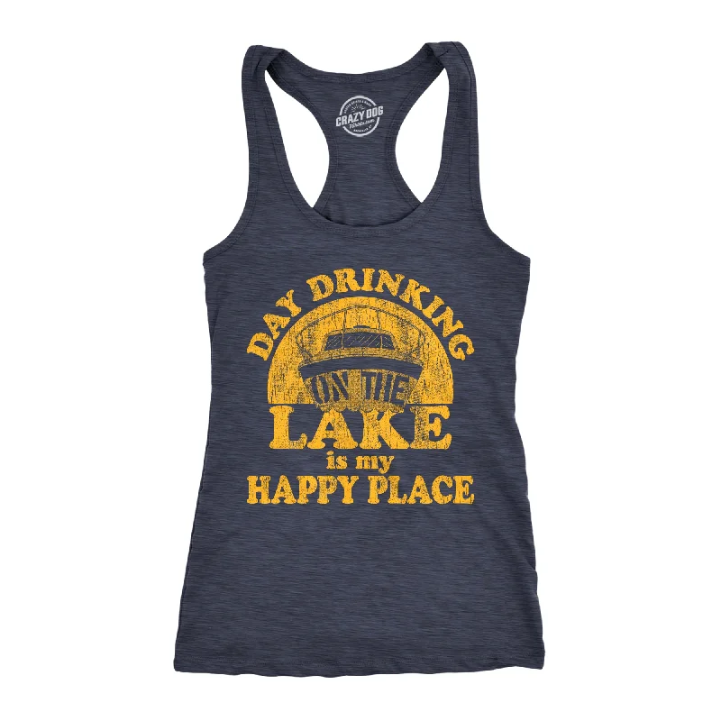 Day Drinking On The Lake Is My Happy Place Women's Tank Top