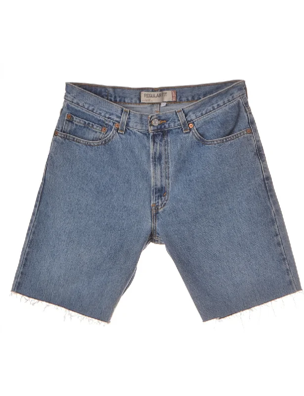 Label Mens Cut Off Denim Shorts