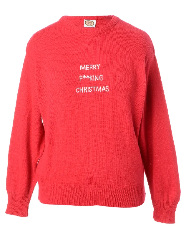 Label Merry F**king Christmas Sweater