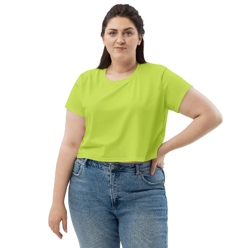 SHE REBEL - Lime Green Crop Top