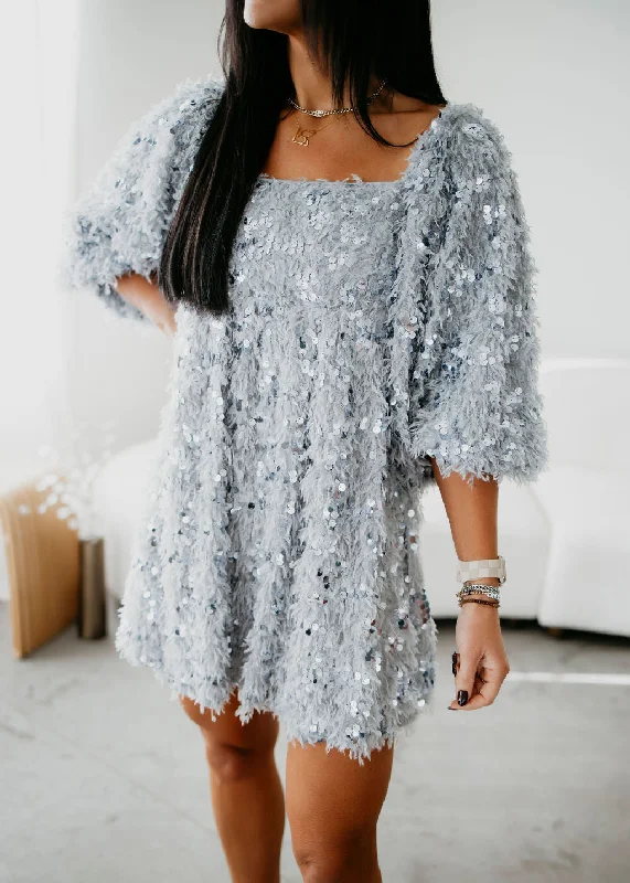 Tyra Sequin Babydoll Dress