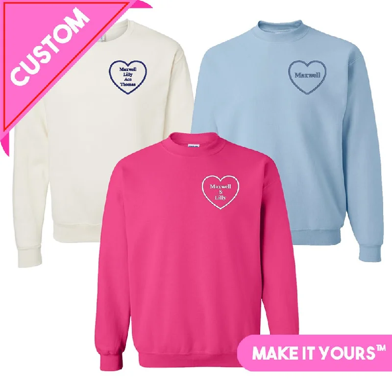 Make It Yours™ Heart Names Crewneck Sweatshirt