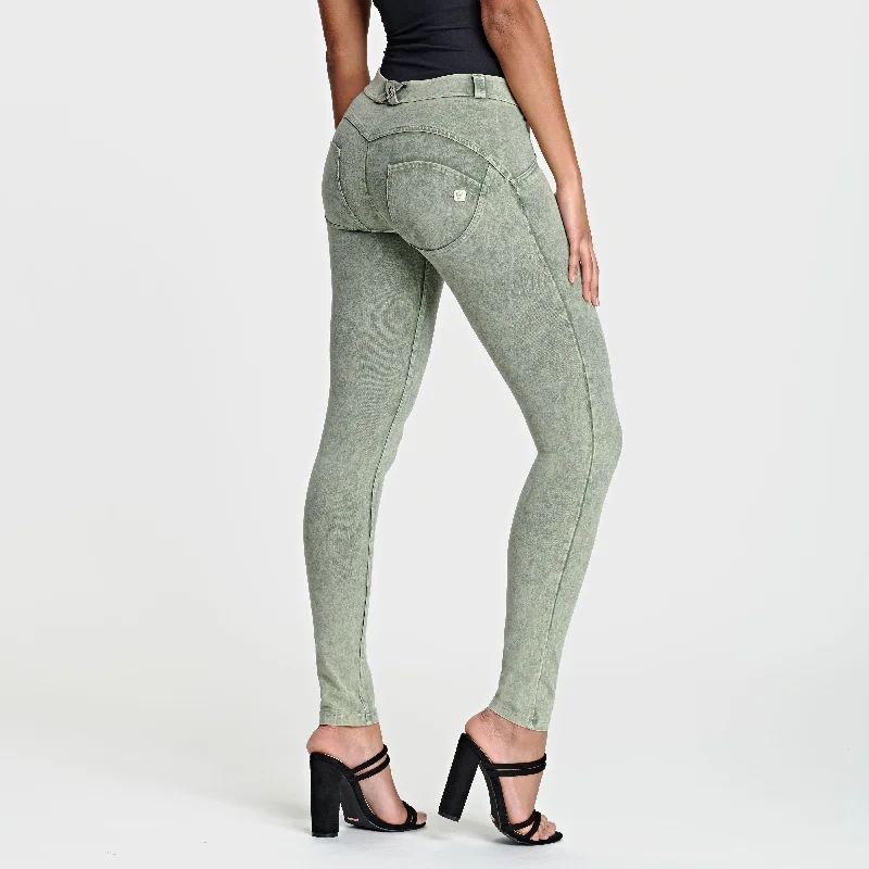 WR.UP® Fashion - Mid Waist - Full Length - Green Marble Effect