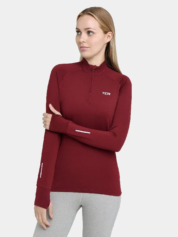 Winter Run Thermal Long Sleeve Running Top For Women With Brushed Inner Fabric