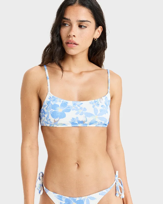 Womens Artsy Floral Bikini Top