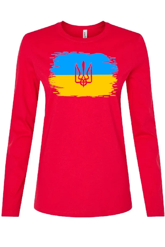 Female long sleeve top "Ukrainian Flag"