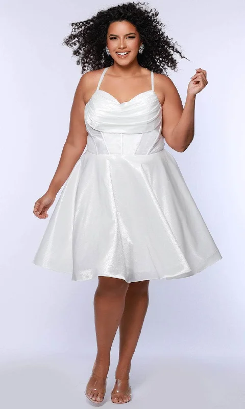 Sydney's Closet SC5341 - Satin A-line Dress with Sweetheart Neckline