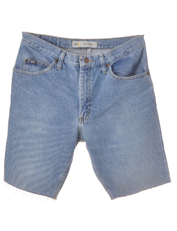 Label Mens Cut Off Denim Shorts