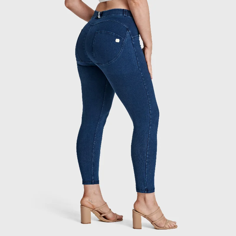 WR.UP® Curvy Denim - High Waisted - 7/8 Length - Blue + Blue Stitching