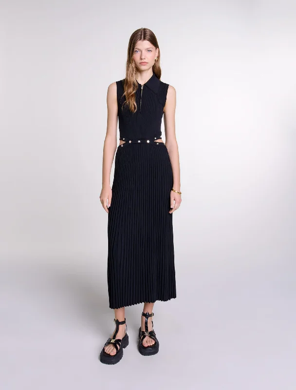 Rib knit maxi dress