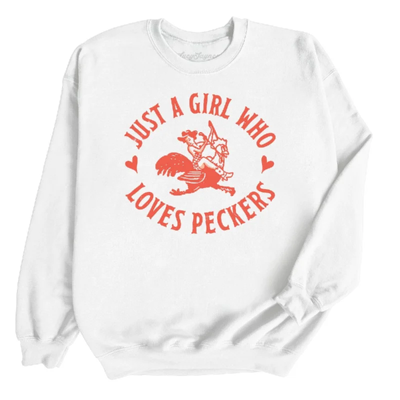 Just a Girl Who Loves Peckers Sweatshirt