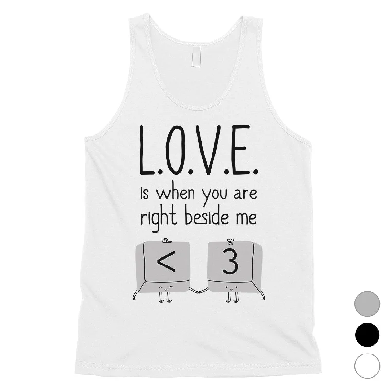 Love When You Are Beside Me Mens Cute Graphic Tank Top Gift For Him