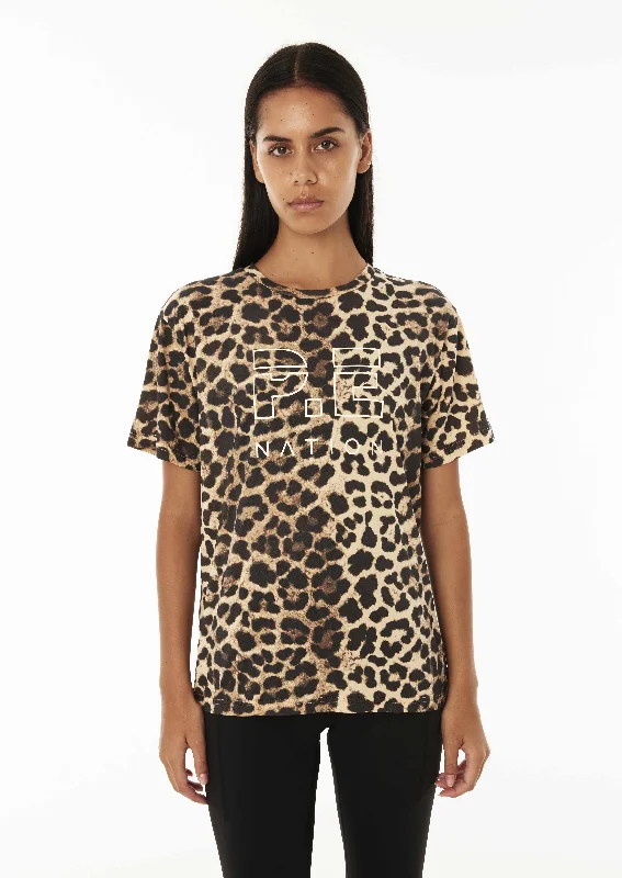 DOWNFORCE SS TEE IN ANIMAL PRINT