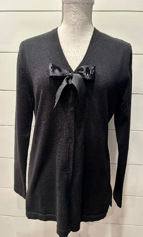 Eileen Cardigan - Black w Black Ribbon (Eileen01)