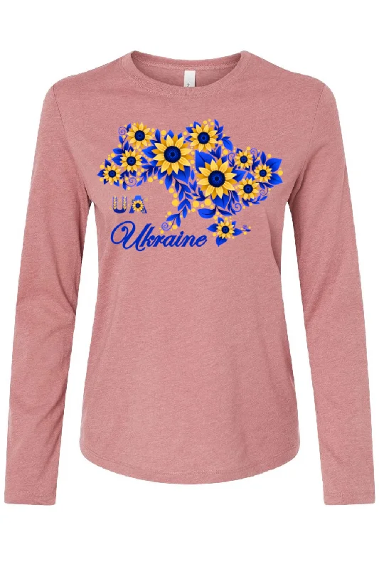 Female long sleeve top "Sunflower Ukraine"