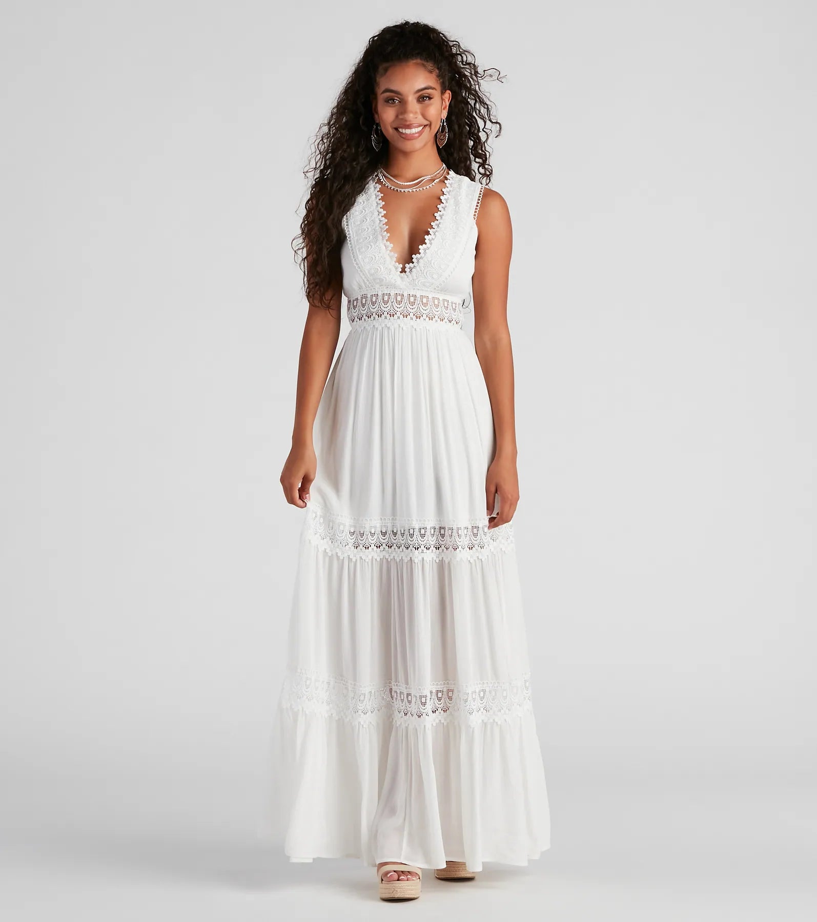 Summer Frolic Crochet Maxi Dress