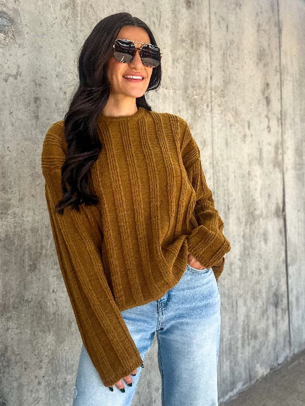 Oversized Ribbed Stripe Sweater