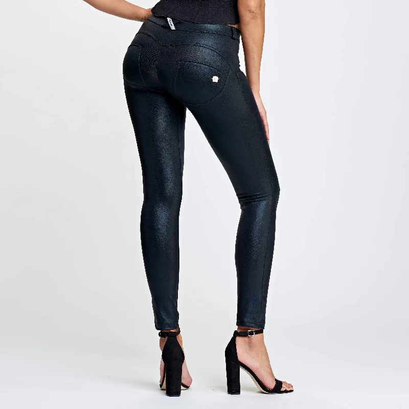 WR.UP® Diwo Lurex - Mid Waist - Full Length - Shiny Black