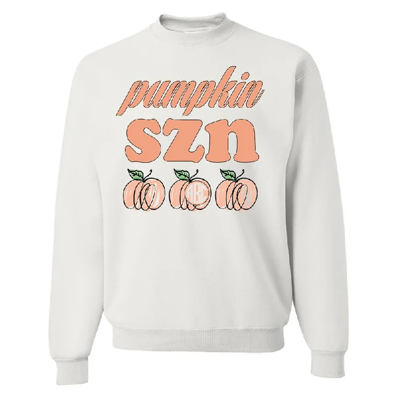 Monogrammed 'Pumpkin SZN' Crewneck Sweatshirt