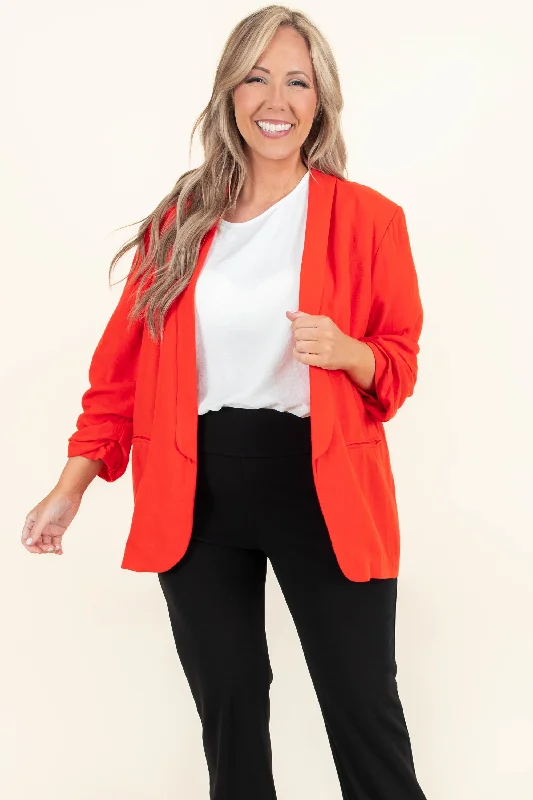 Working In Style Jacket, Red