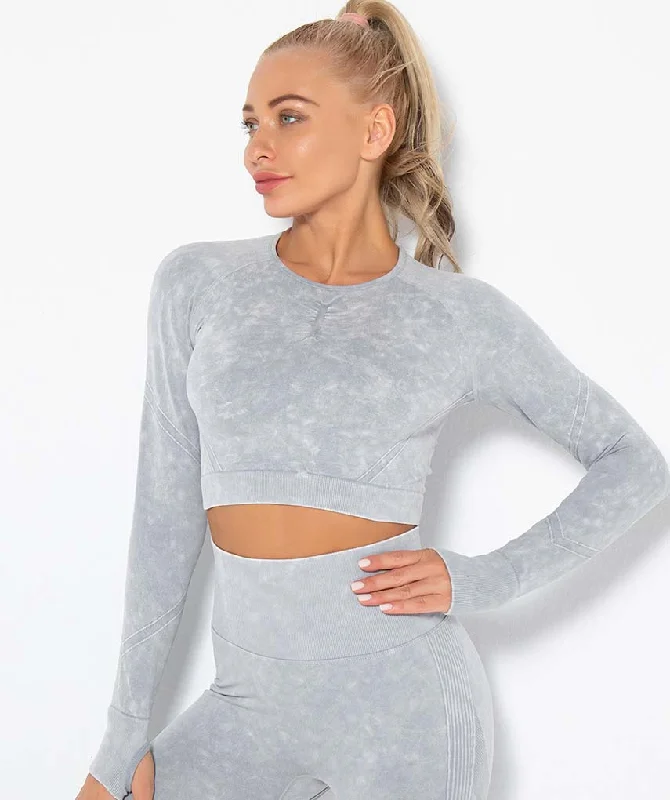 Momentum Long Sleeve Crop Top