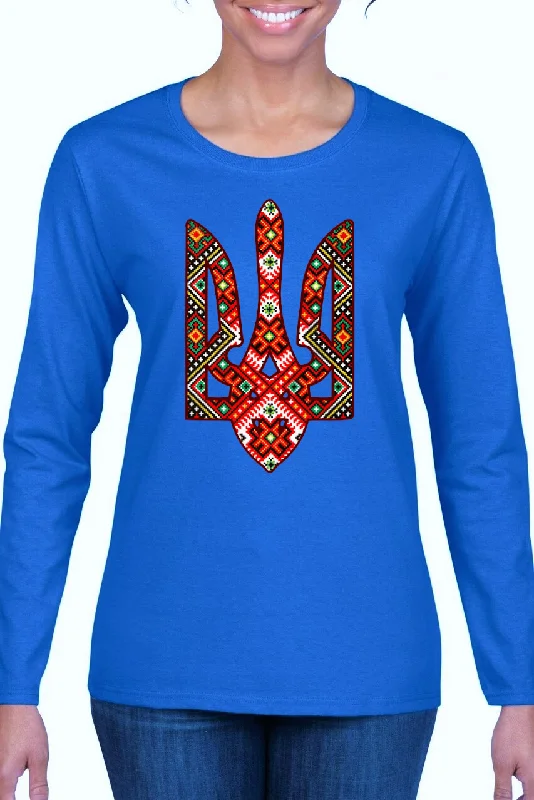 Ladies' long sleeve top "Etno Tryzub"