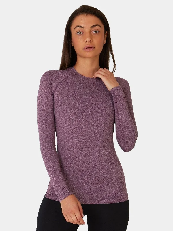 SuperThermal Long Sleeve Compression Base Layer Crew Neck Top for Women With Brushed Inner Fabric