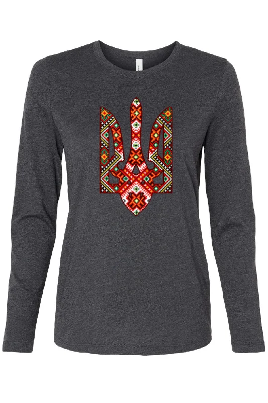 Female long sleeve top "Etno Tryzub"