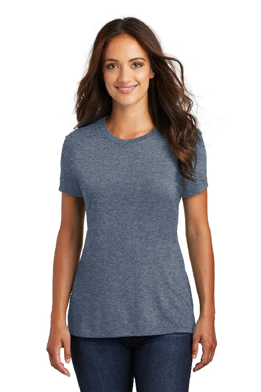 District Womens Perfect Tri Short Sleeve Crewneck T-Shirt - Navy Blue Frost