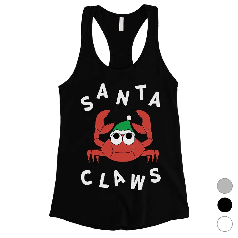 Santa Claws Crab Womens Tank Top