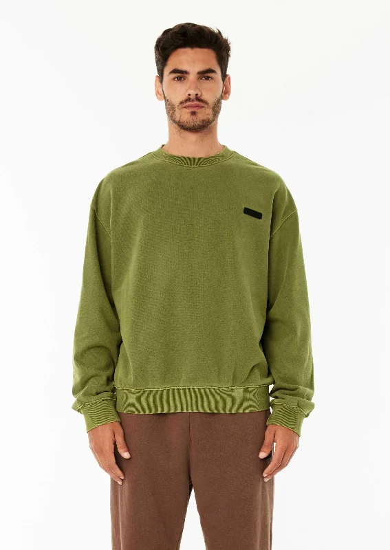 KICKOUT WASHED SWEAT IN OLIVE