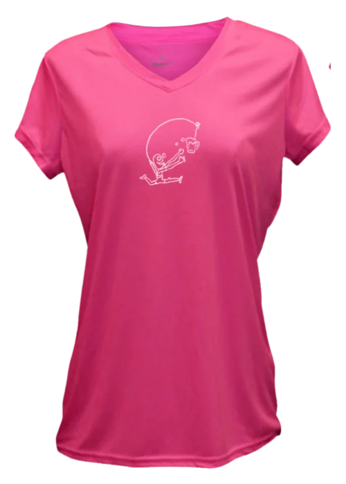 Women's Reflective Short Sleeve Shirt - Drinker with a Running Problem