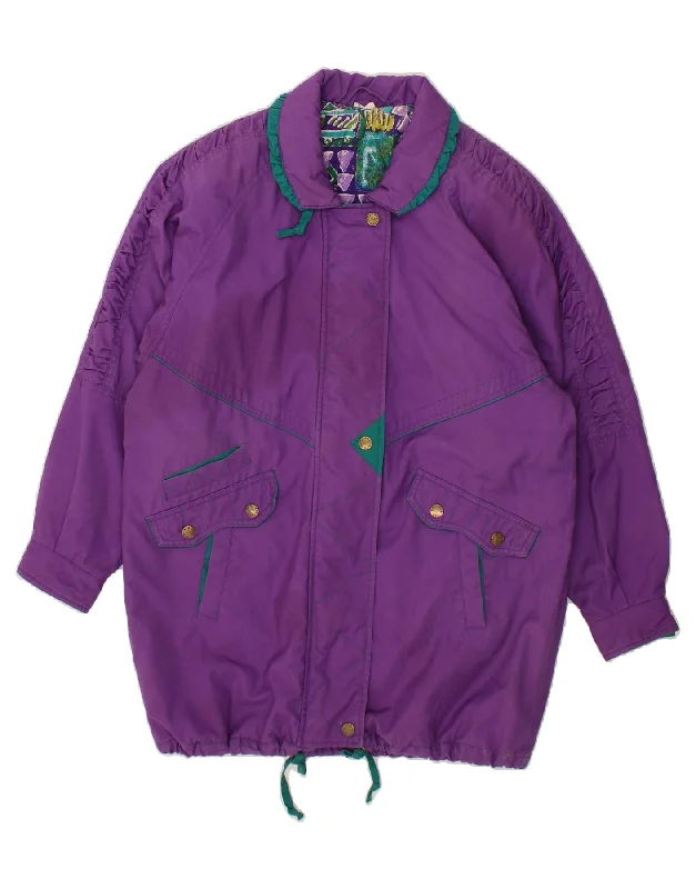 VINTAGE Womens Windbreaker Coat IT 40/42 Medium Purple